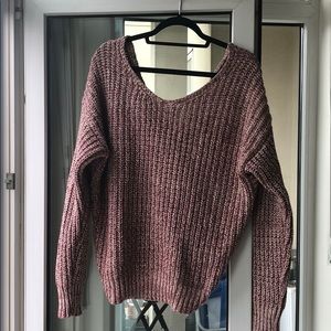Open back sweater